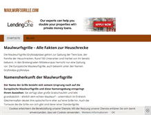 Tablet Screenshot of maulwurfsgrille.com